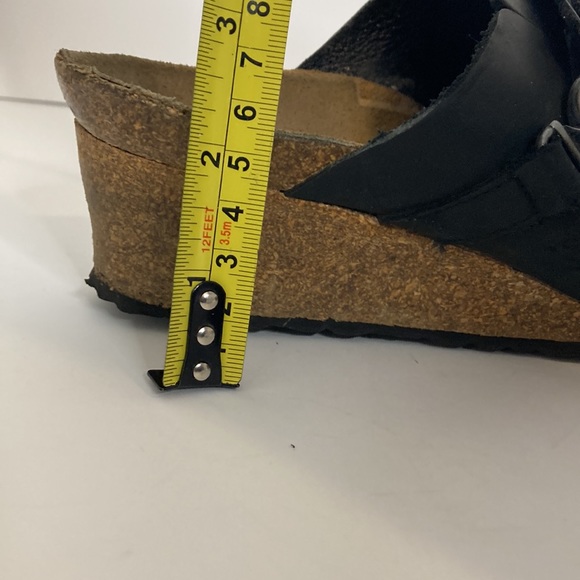 Birkenstock Papillio Clogs Womens 6 Black Wedge Mule Comfy Shoes - Picture 12 of 13